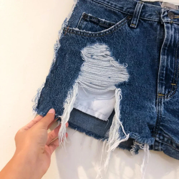 Furst Of A Kind Upcycled Distressed Denim Short 32 - Picture 2 of 9